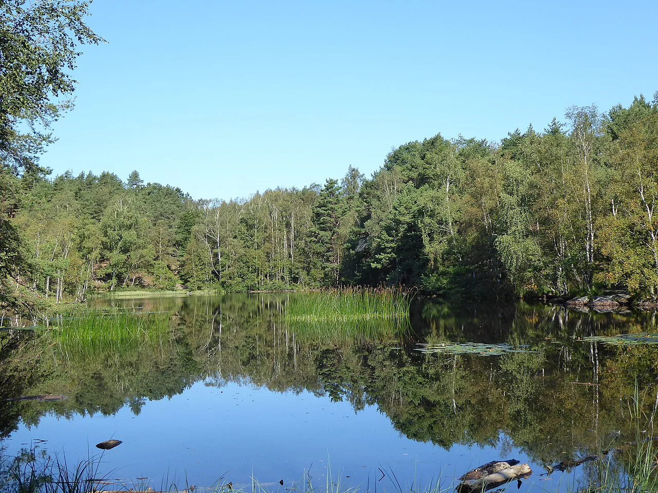 Trindemossen lake in Änggårdsbergen, Gothenburg.