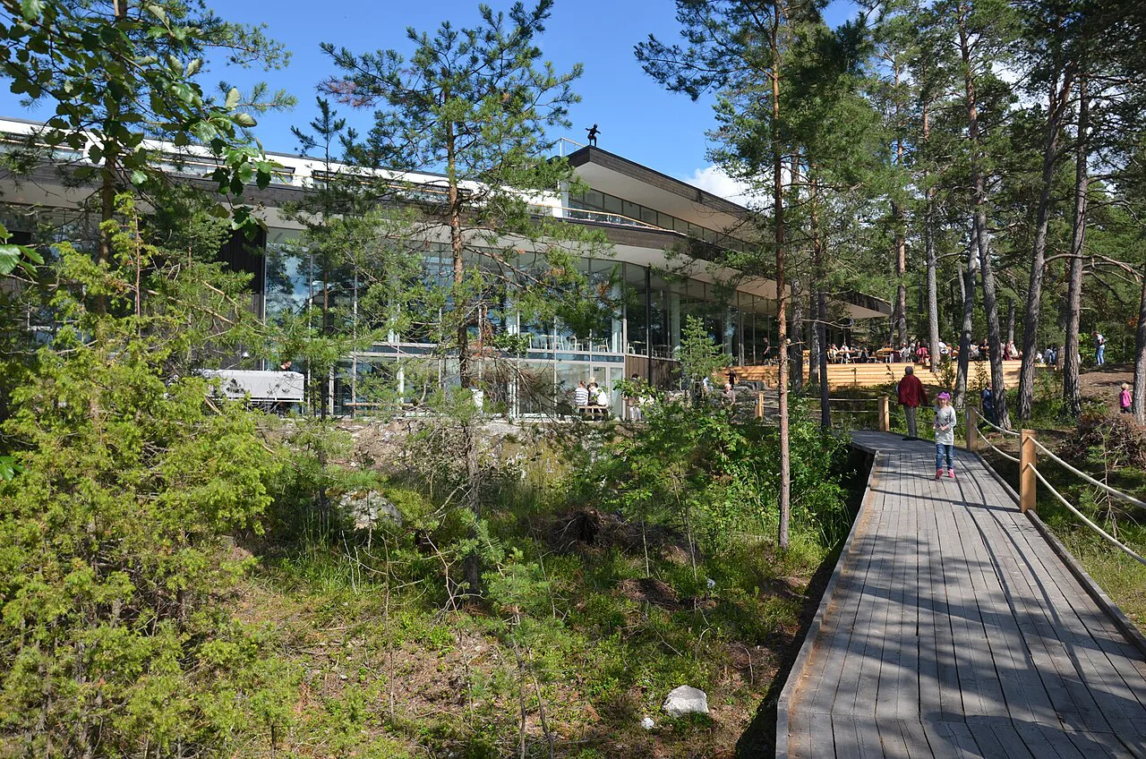 The boardwalk at Artipelag.