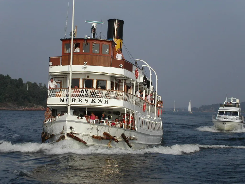 An archipelago steamboat in the Stockholm archipelago.