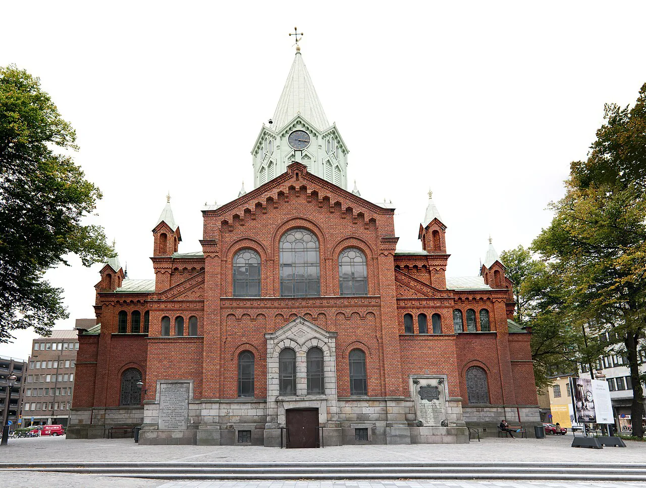 The façade of Caroli Church, Malmö.
