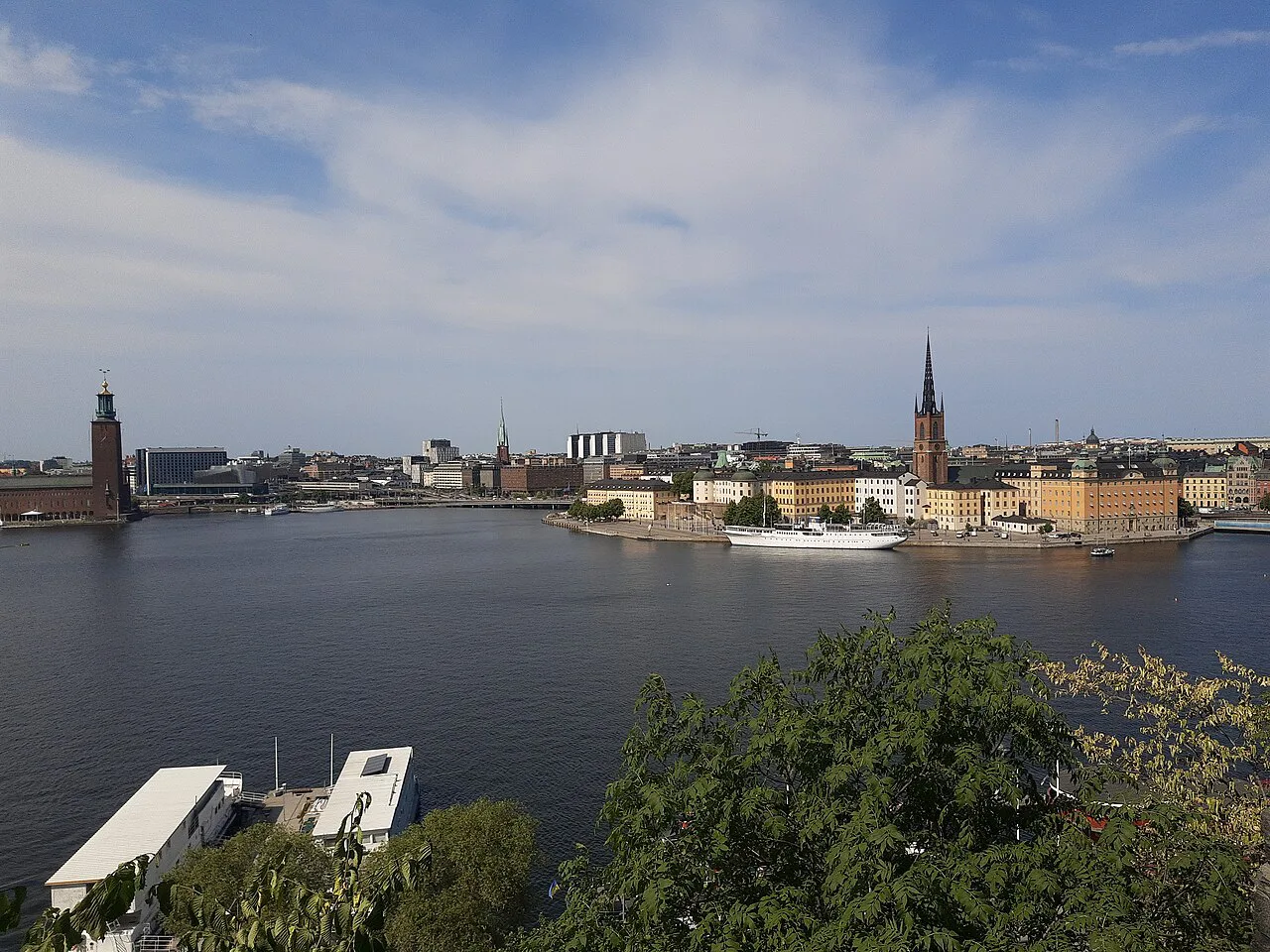 Södermalm and Riddarholmen from Mariaberget, Stockholm.