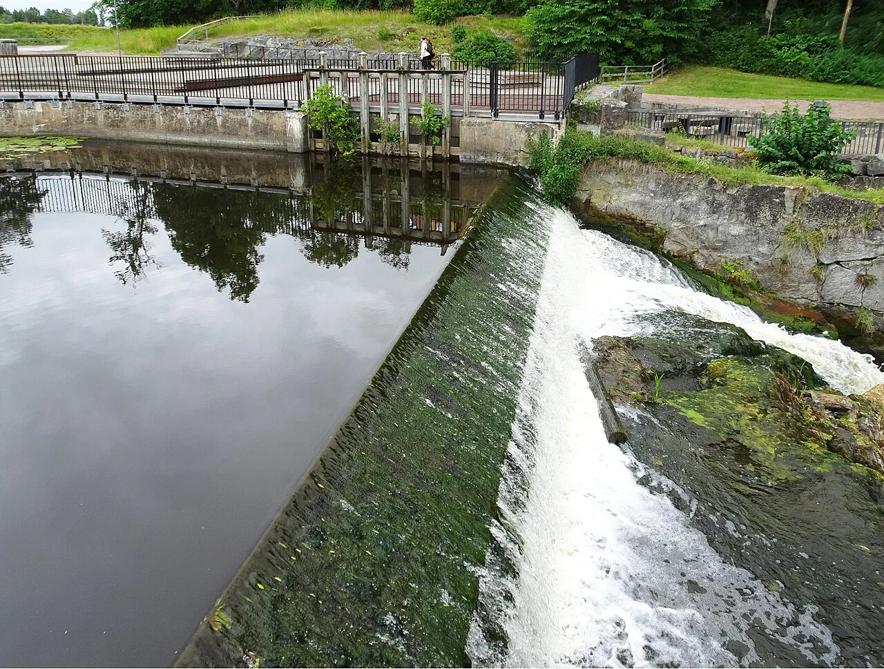 The Ulva mill weir on the Fyris river near Uppsala.