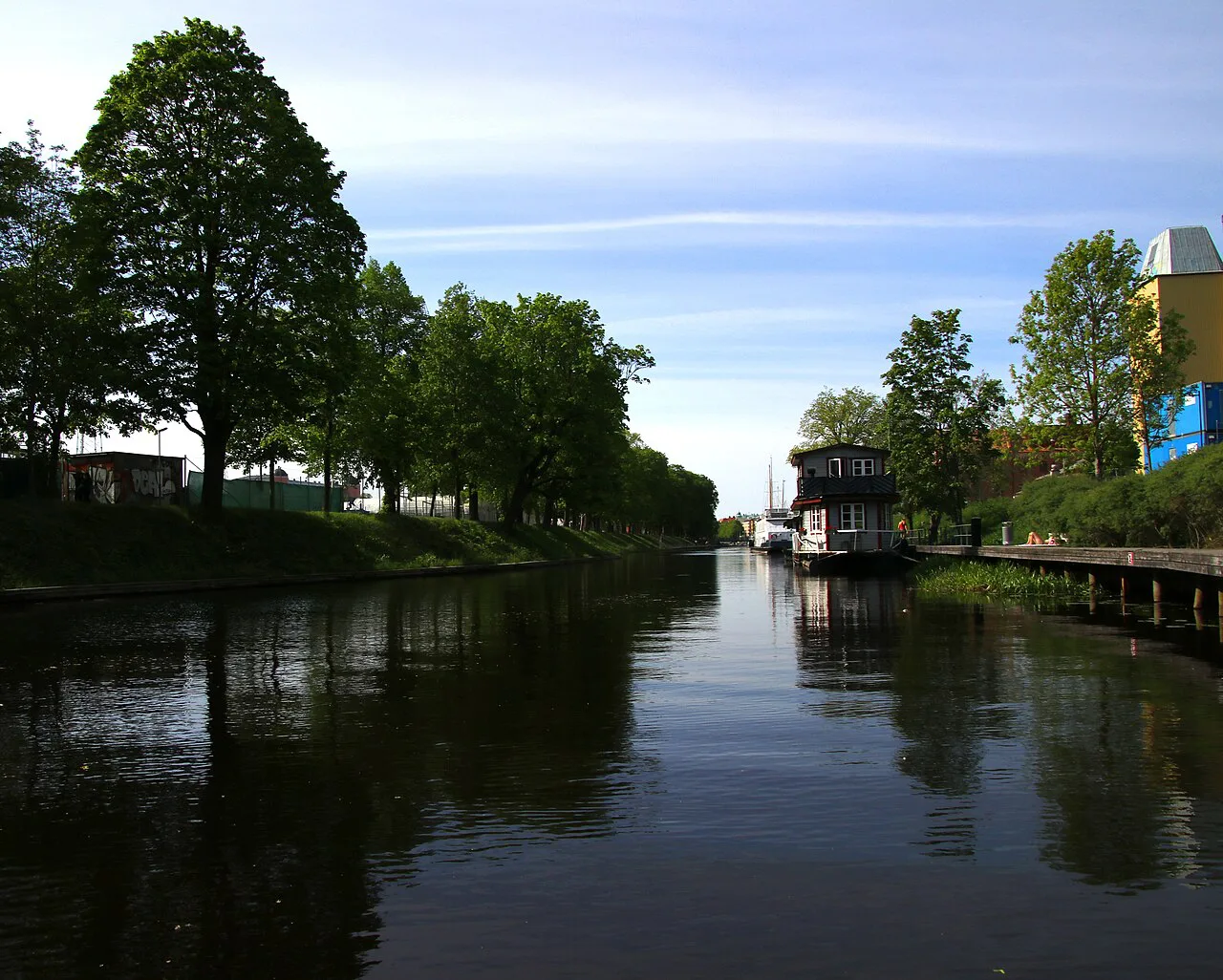 The Fyris river in Uppsala in May.