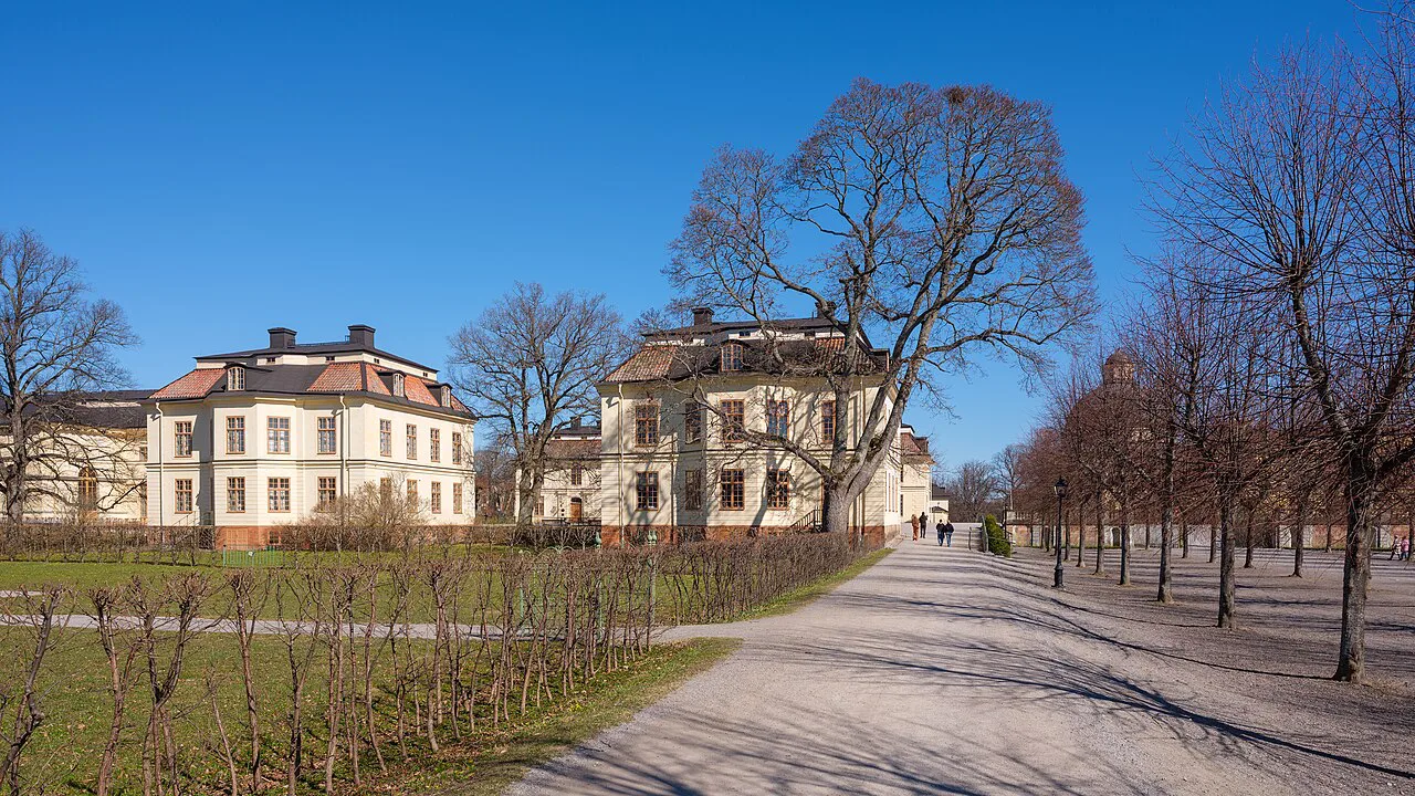Drottningholm Palace park in April.
