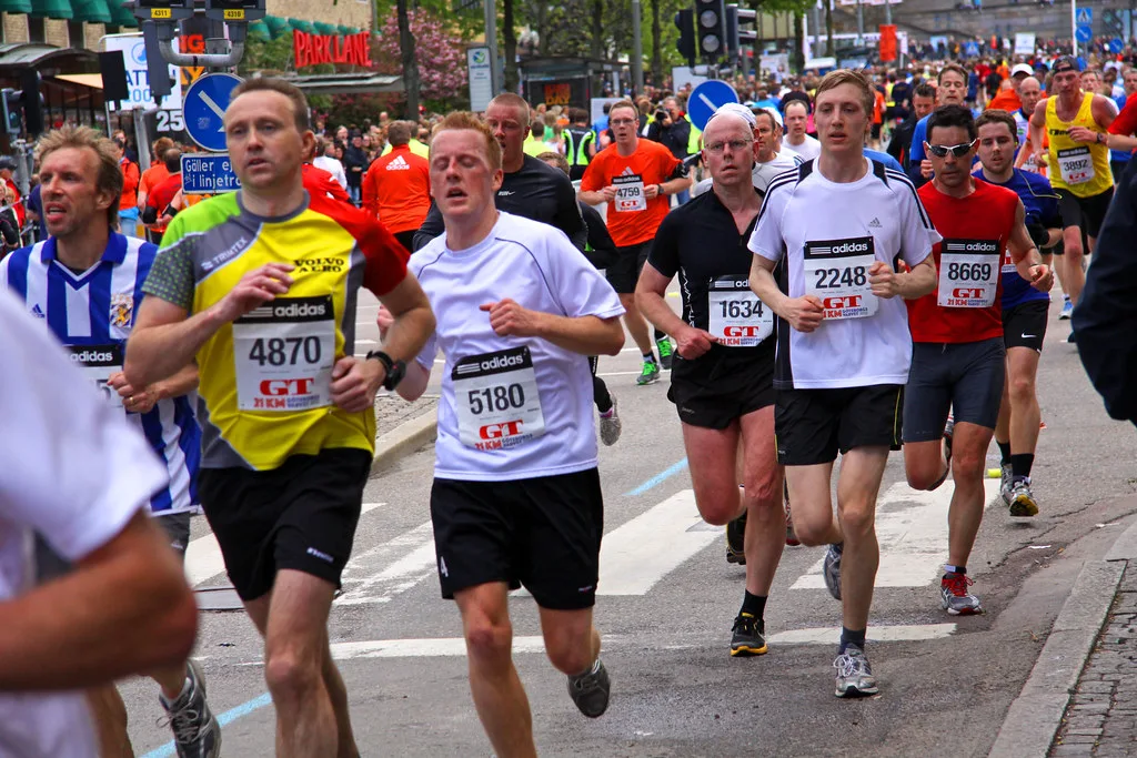 Runners in the Gothenburg half marathon.