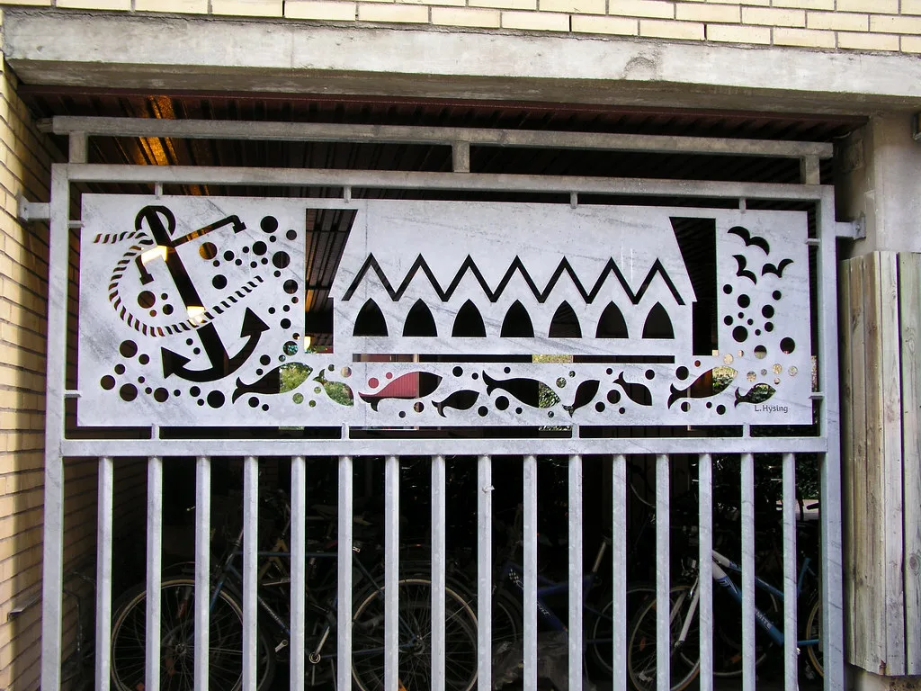 An iron gate at Feskekôrka, Gothenburg.