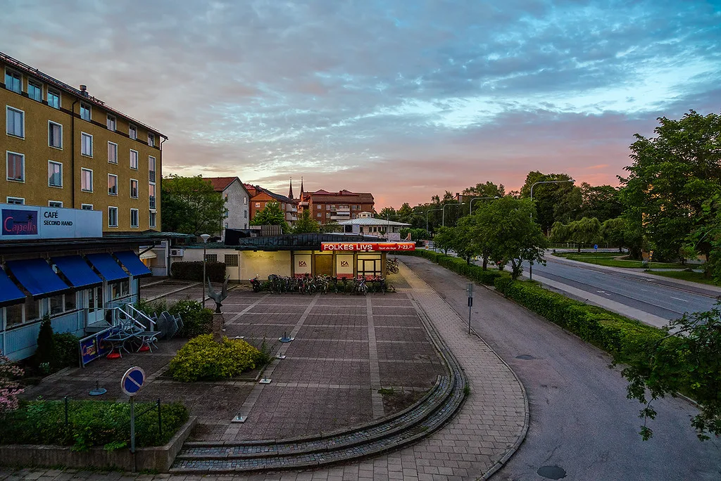 A street in Uppsala.