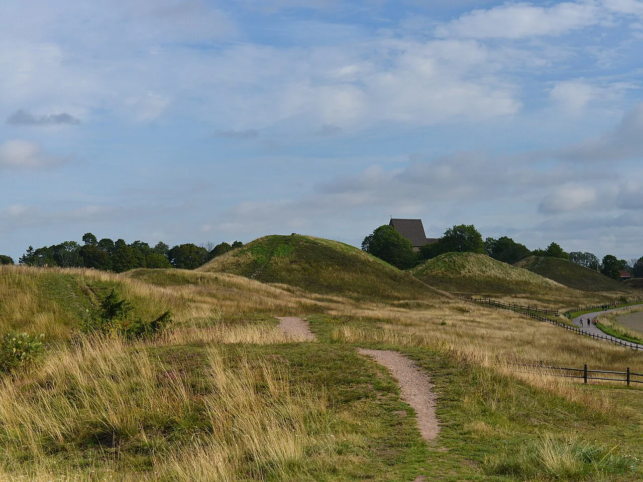 The royal mounds at Gamla Uppsala in 2019.