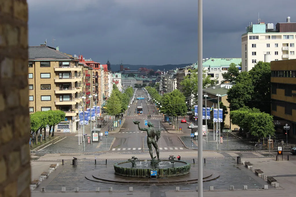 Götaplatsen and the Poseidon statue, Gothenburg.