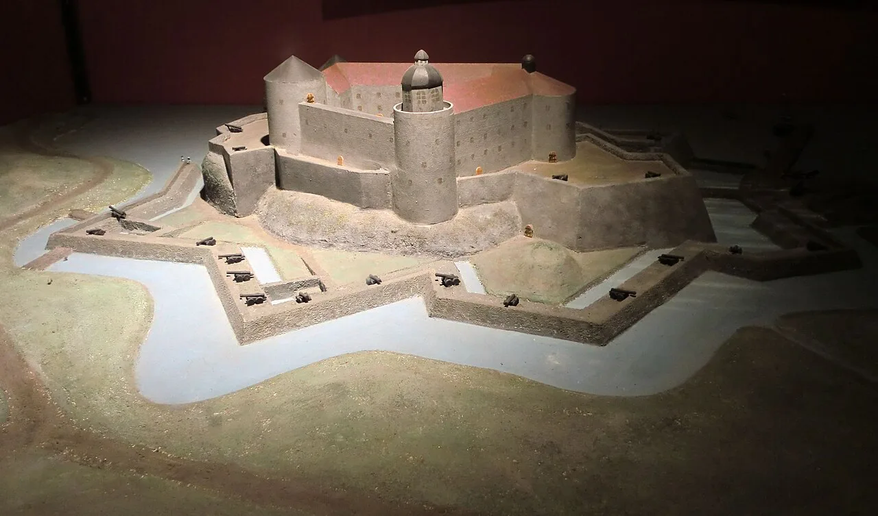 A model of Älvsborg Castle, Gothenburg.