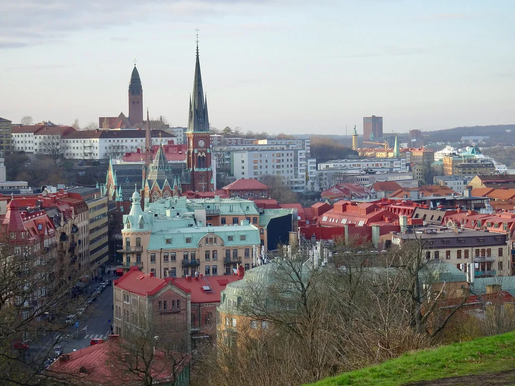 Gothenburg's rooftops in December.
