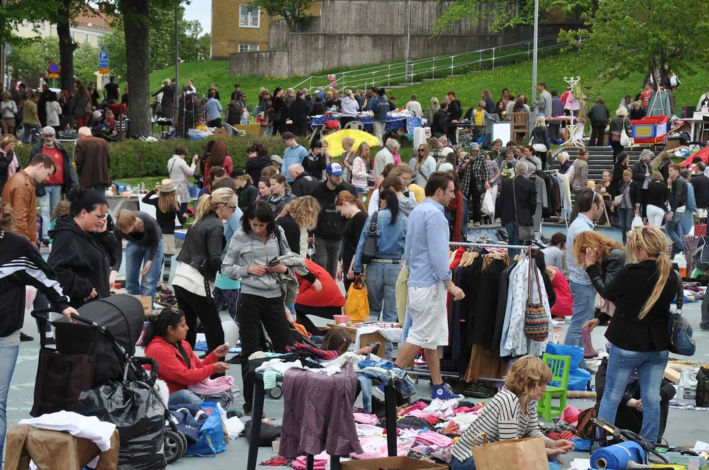 A flea market in Gothenburg.