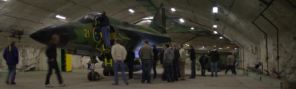 A Saab fighter in the Aeroseum, Gothenburg.