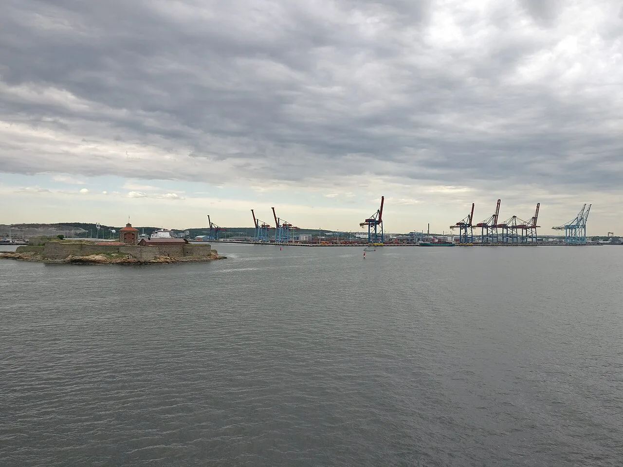 The entrance to the port of Gothenburg.