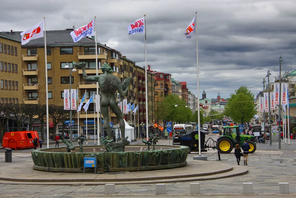 Götaplatsen during a festival, Gothenburg.