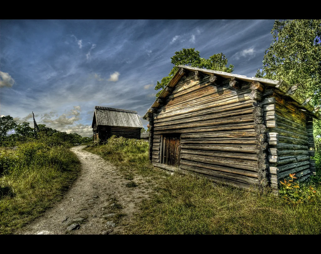 An old timber house at Skansen, Djurgården.