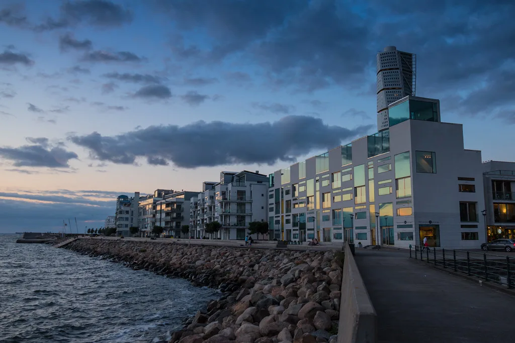 Sunset at Västra Hamnen, Malmö.