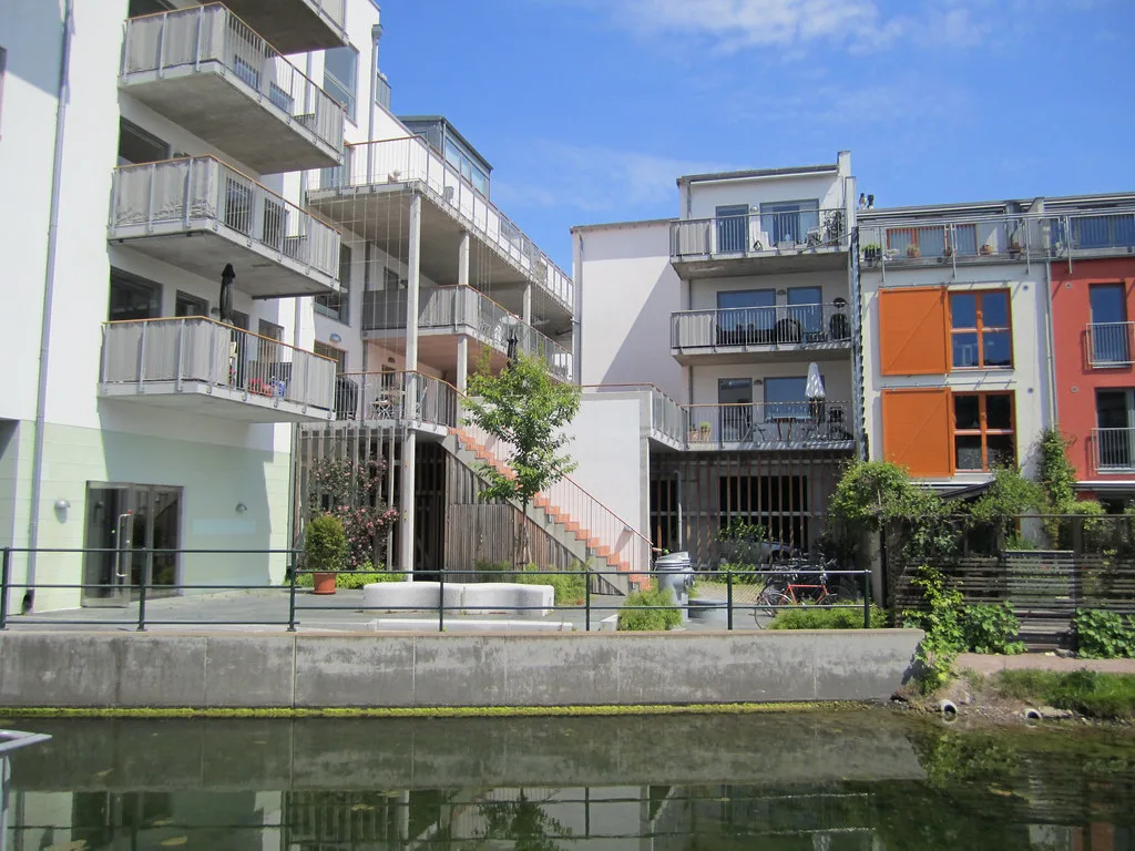 Canal housing in Malmö.