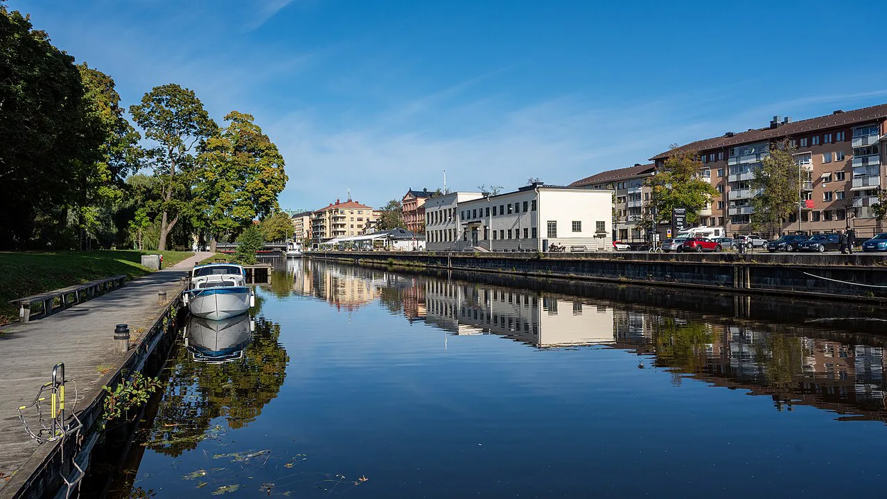The Fyris river in Uppsala in September.