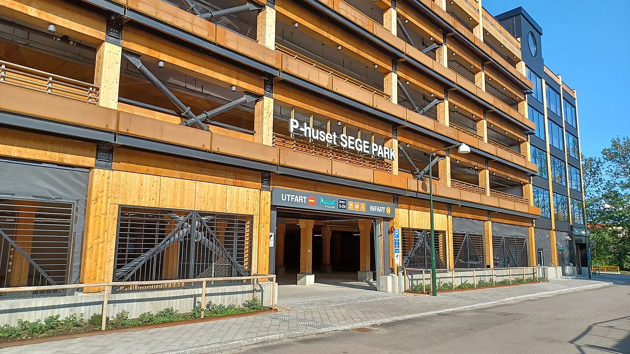 The Sege Park car park building in Kirseberg, Malmö.