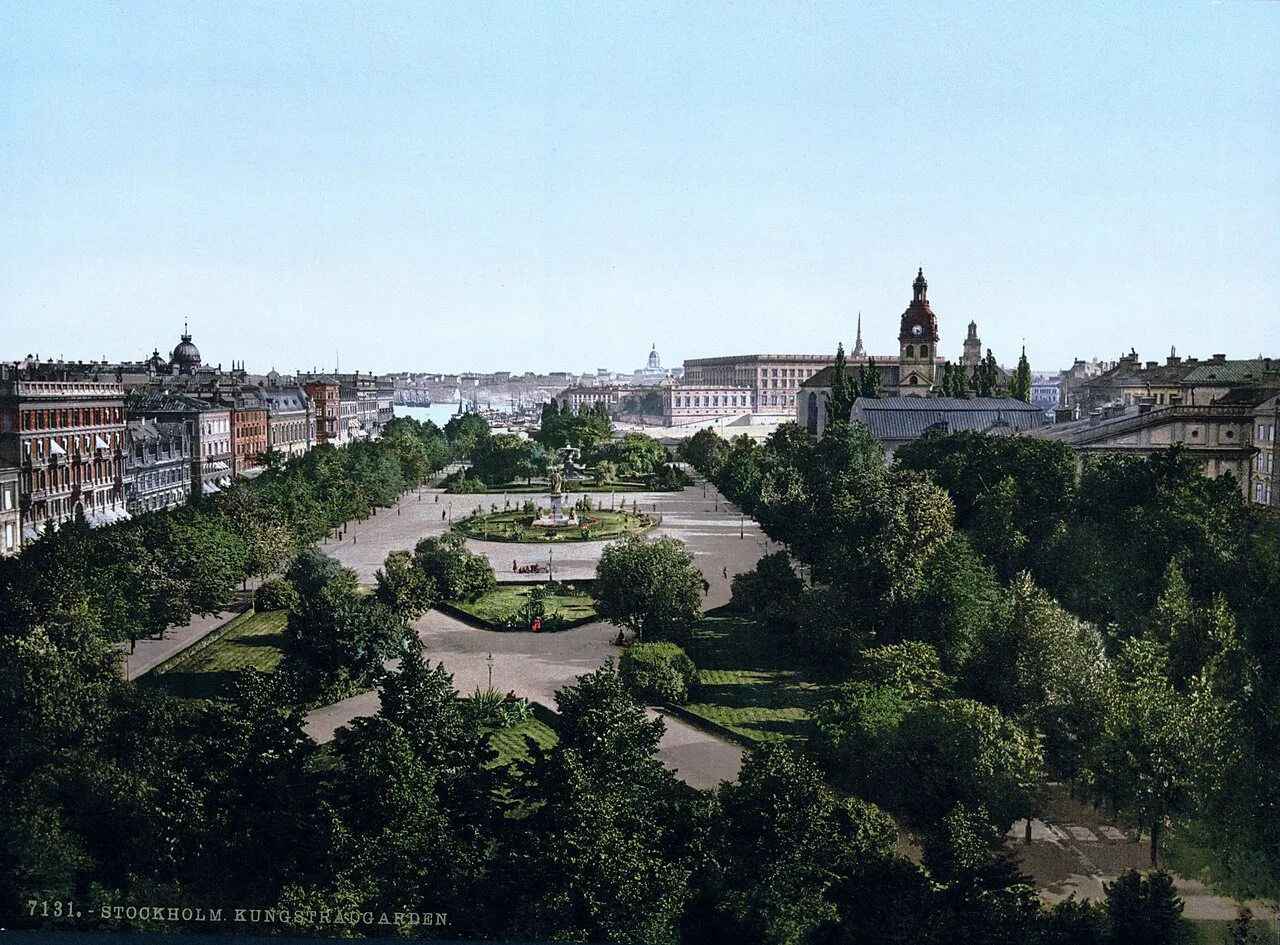 Kungsträdgården around 1900, Stockholm.