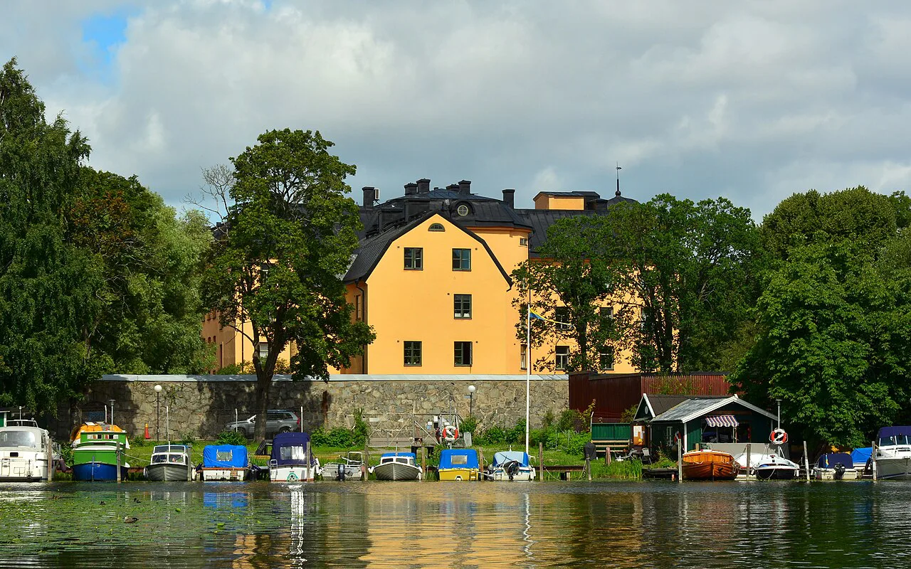 Långholmen's spinning house on the water, Stockholm.