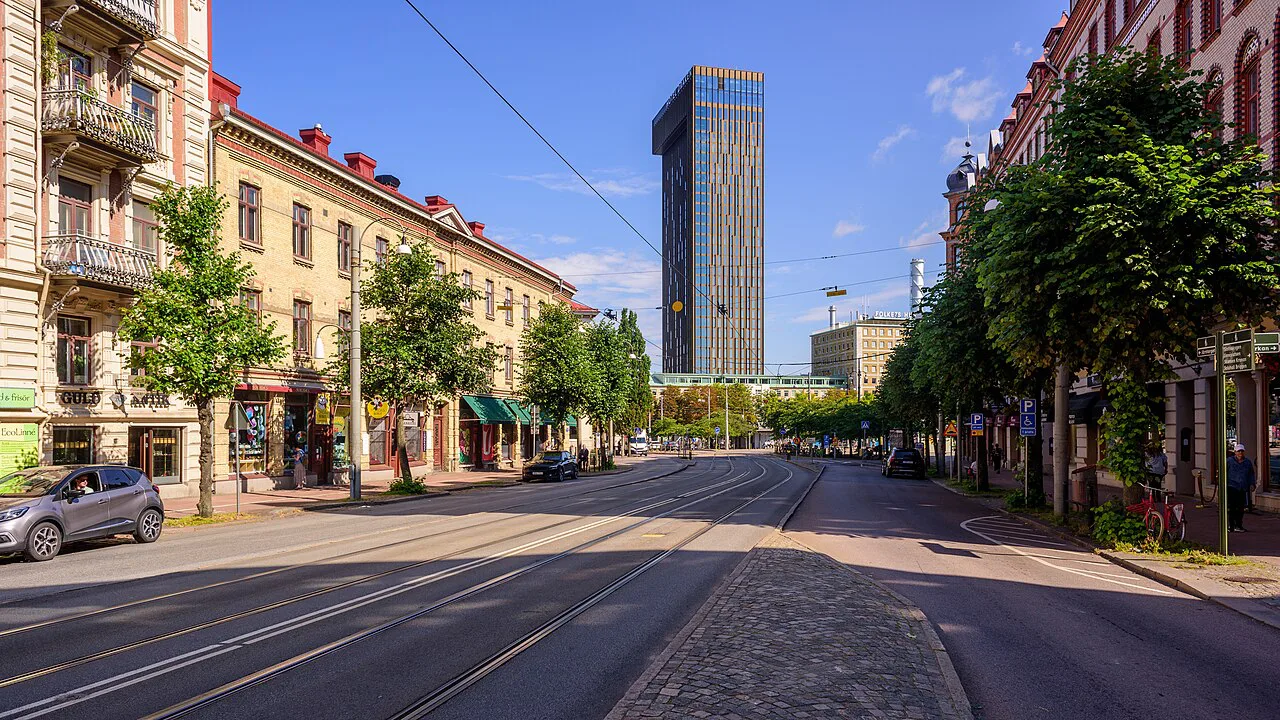 Linnégatan in July, Gothenburg.