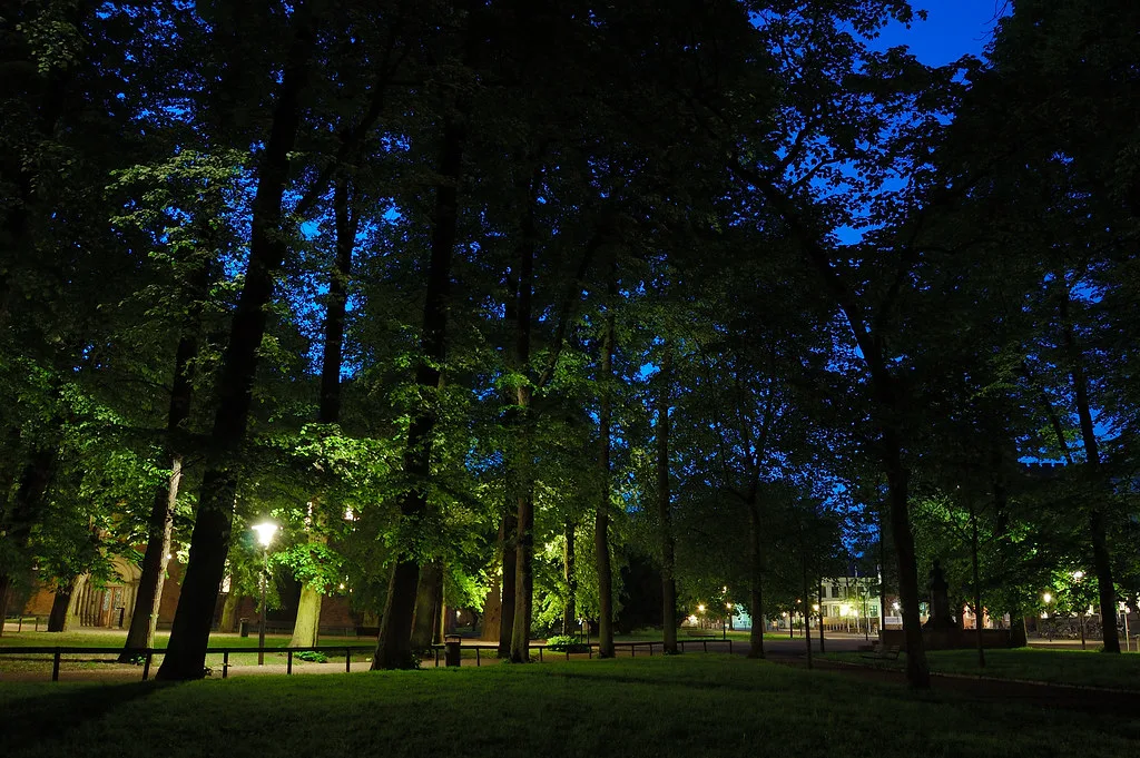 Lundagård at night, Lund.