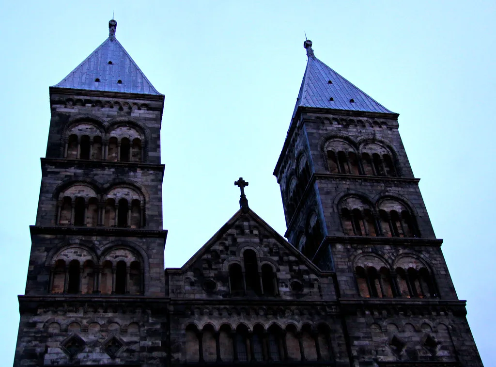 Lund Cathedral towers.
