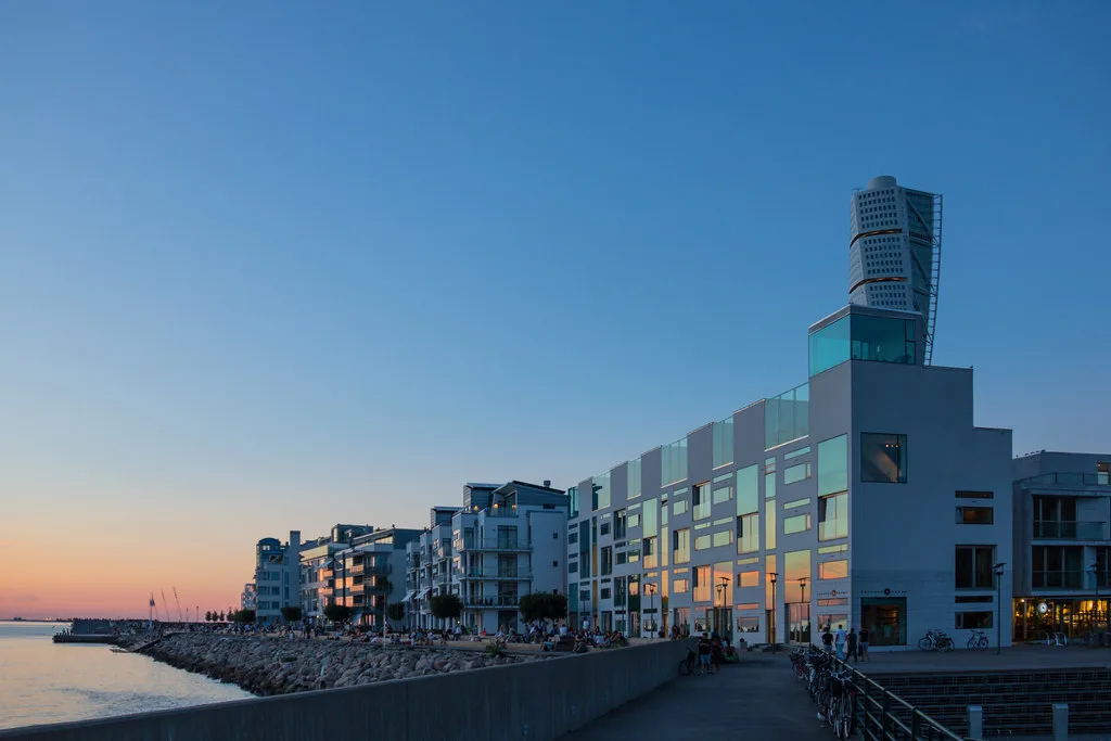 Västra Hamnen at sunset, Malmö.