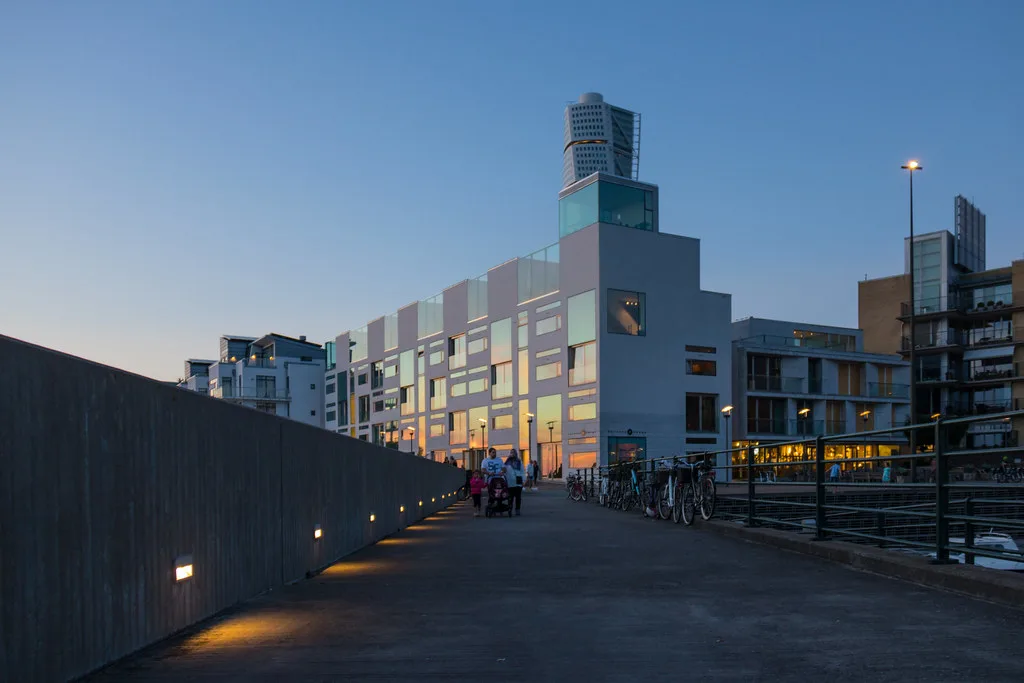 Västra Hamnen at sunset, Malmö.