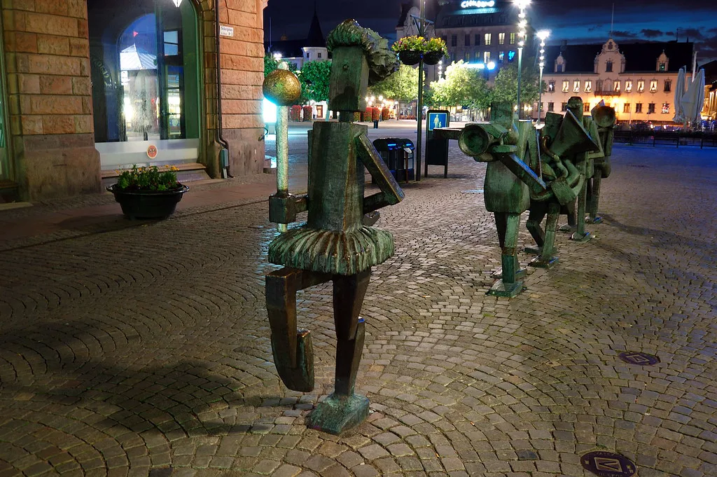 The Orchestra sculpture on Stortorget, Malmö.