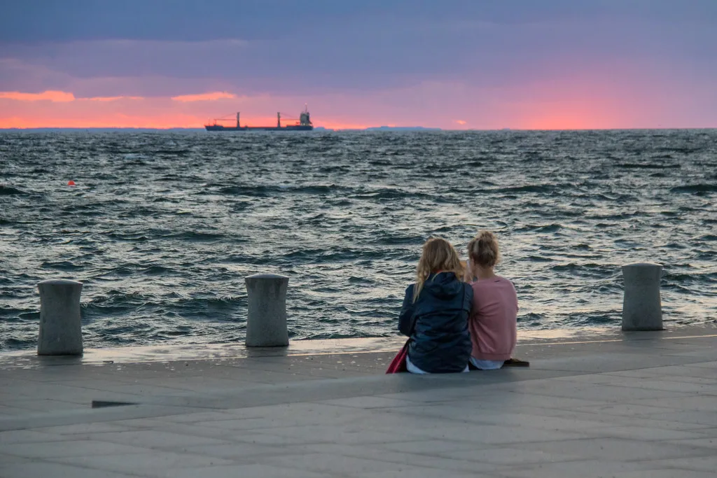 Watching the sunset at Västra Hamnen, Malmö.