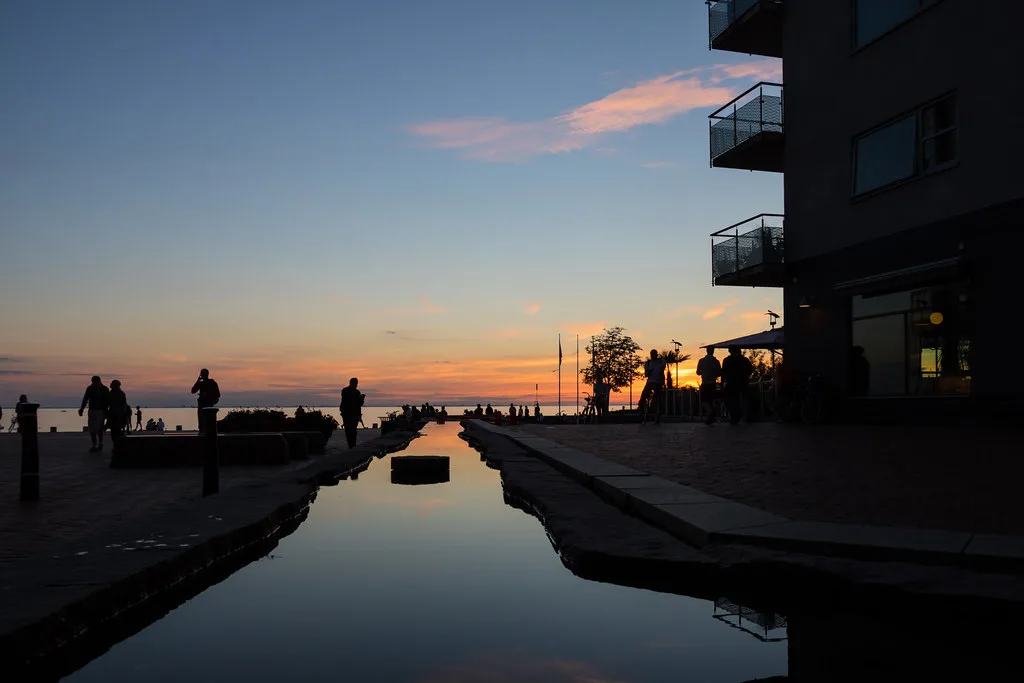 Sunset over Västra Hamnen, Malmö.