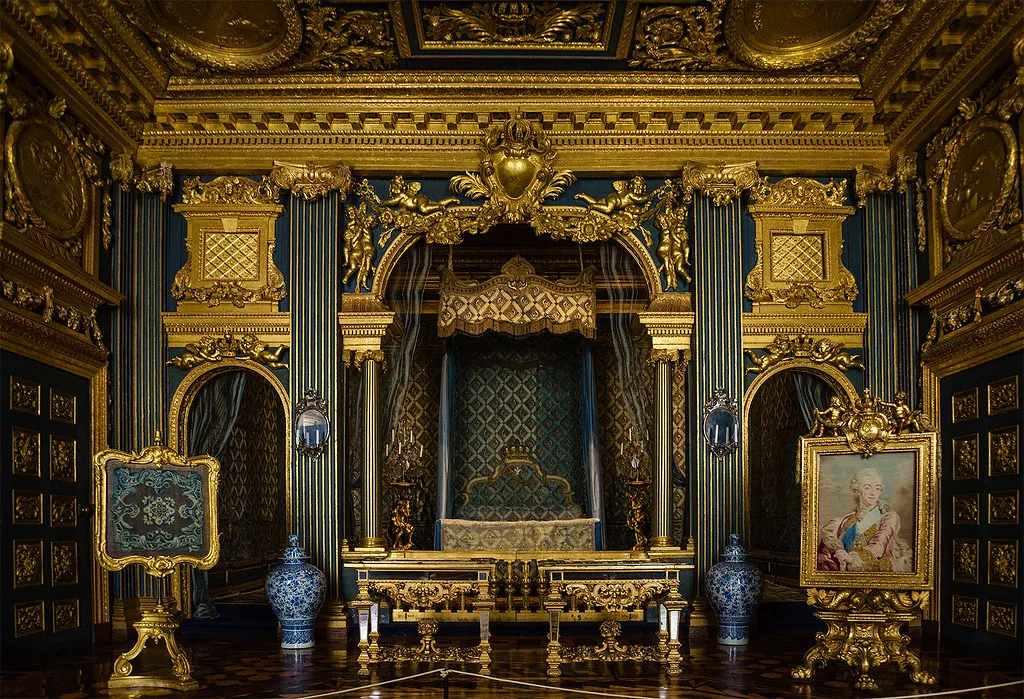 A royal bedchamber in the Royal Palace, Stockholm.