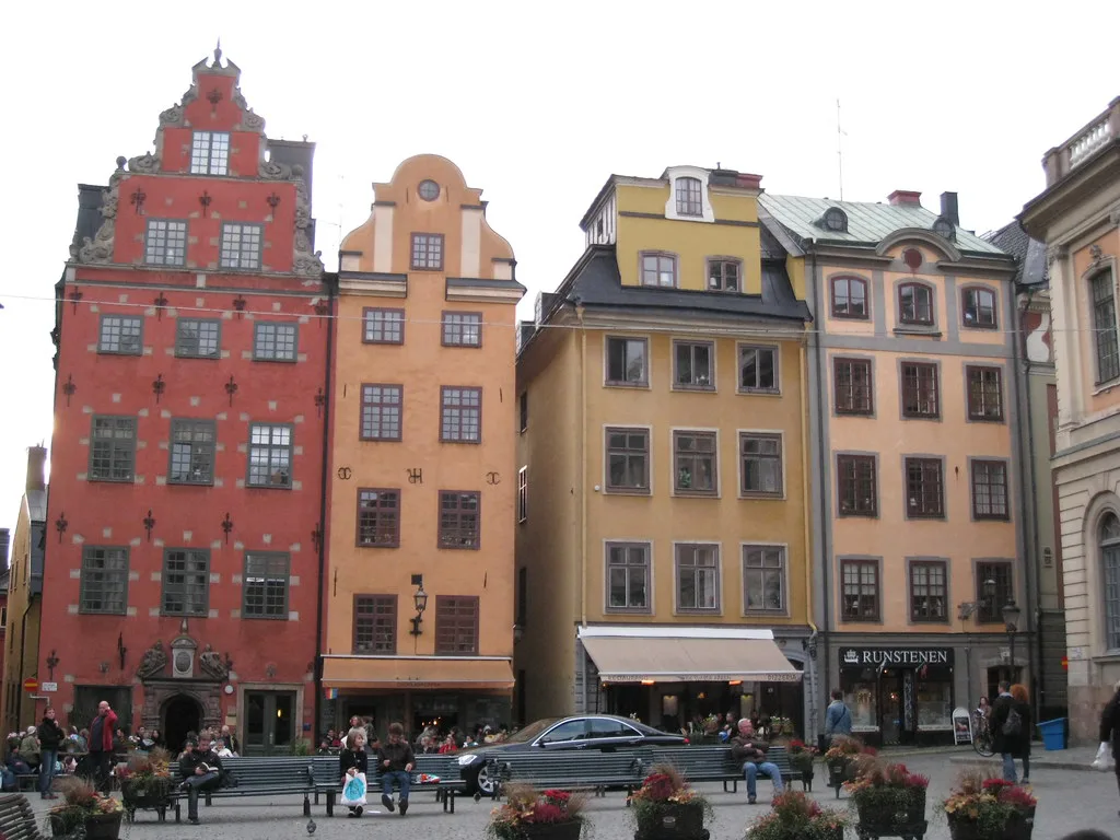 The gabled houses of Stortorget, Gamla Stan, Stockholm.