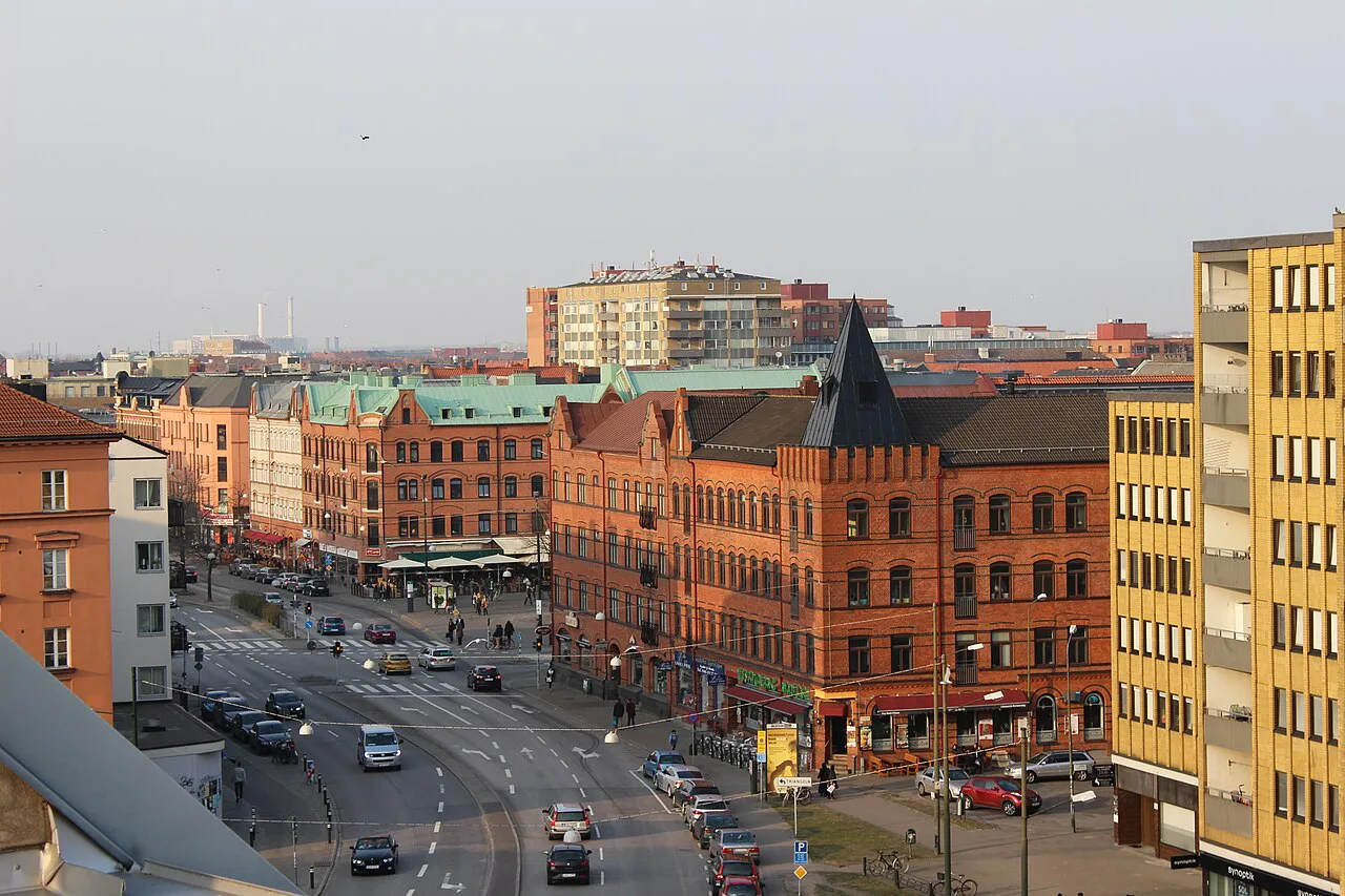 Möllevången from above, Malmö.