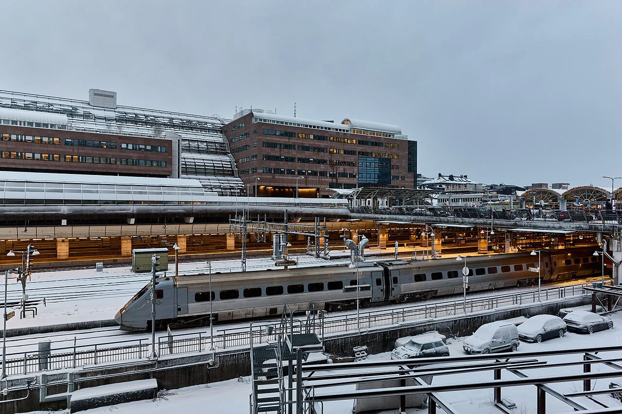 Stockholm Central Station in Norrmalm.