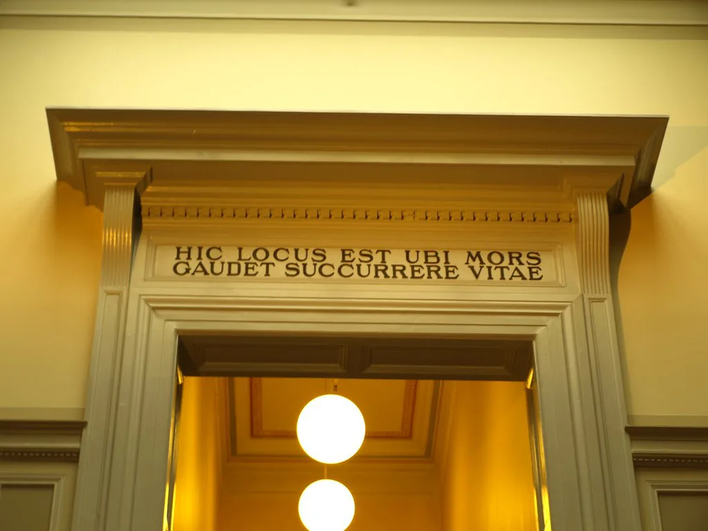 An inscribed doorway at Lund University.
