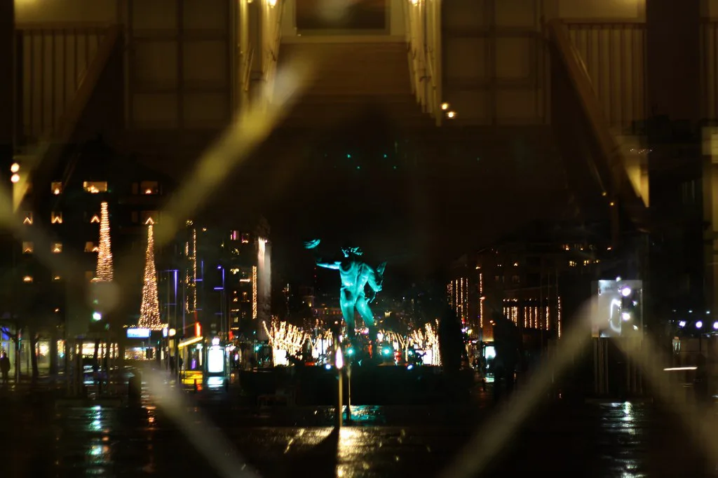 Götaplatsen at night, Gothenburg.