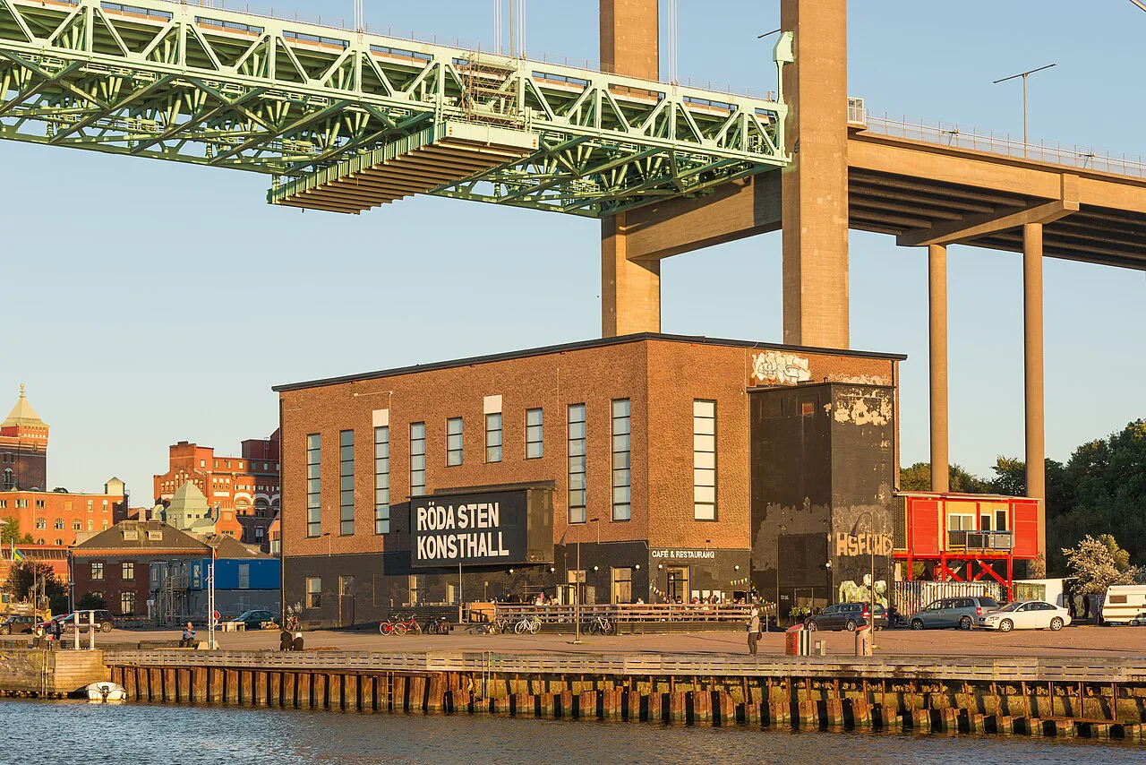 Röda Sten Konsthall below the Älvsborg Bridge, Gothenburg.