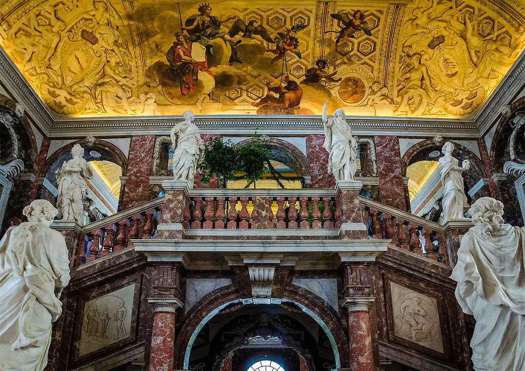 The staircase of Drottningholm Palace.