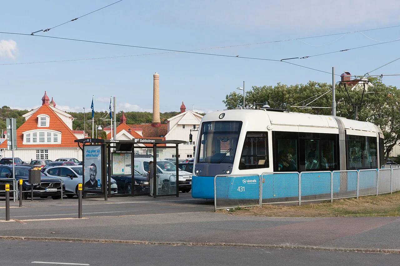 A tram at Saltholmen, Gothenburg.