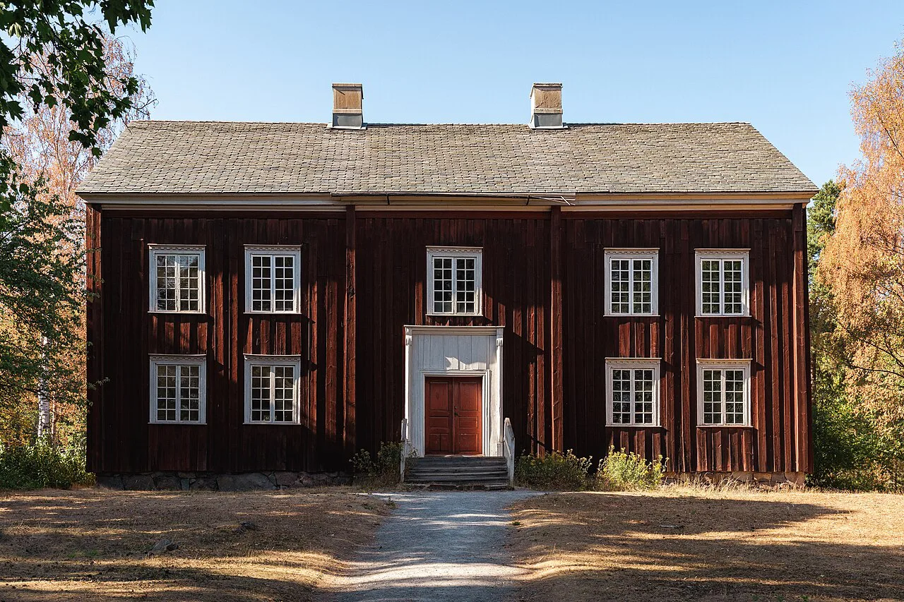 A historic farmhouse at Skansen, Stockholm.