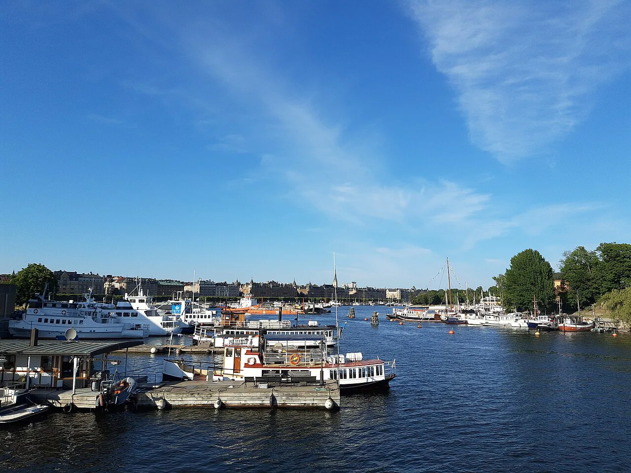 The view from the Skeppsholmen bridge, Stockholm.