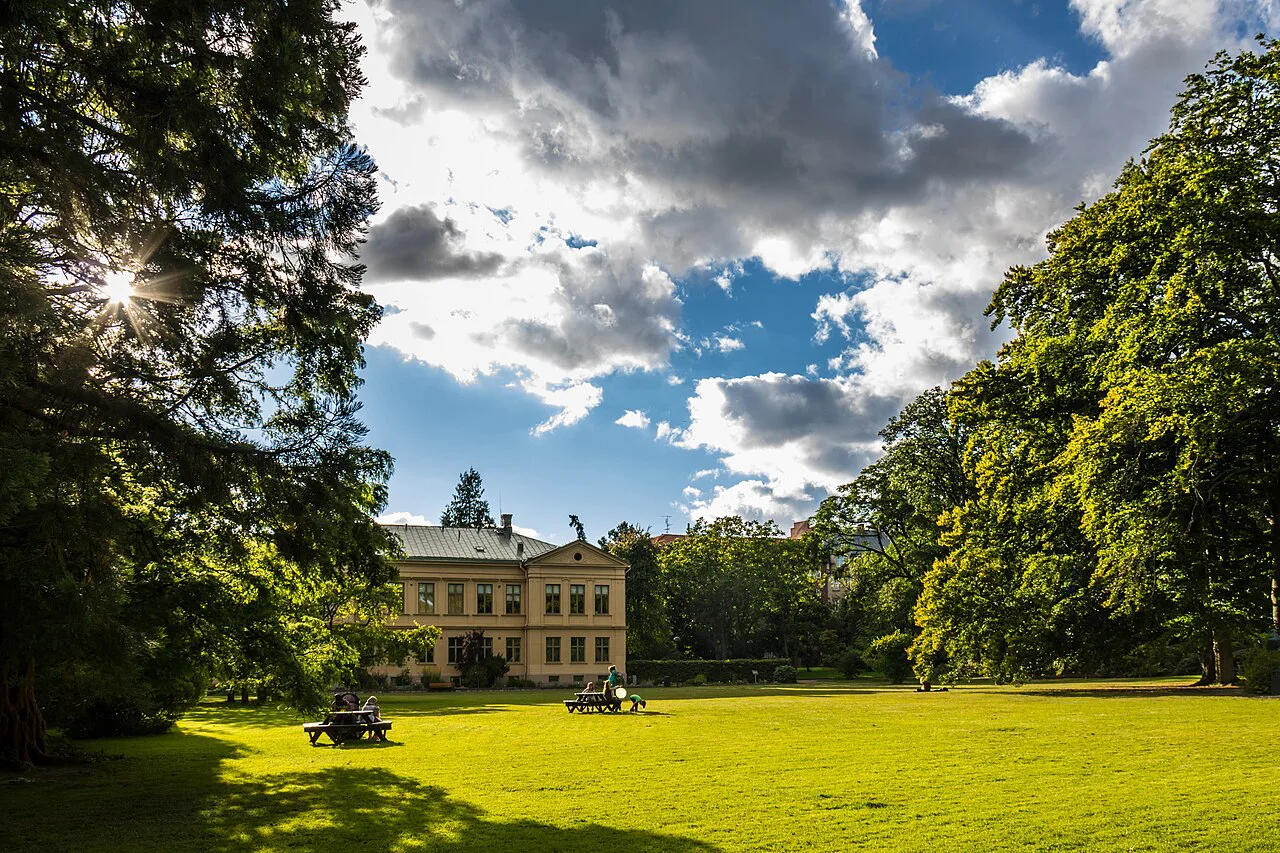 The Lund Botanical Garden lawn.