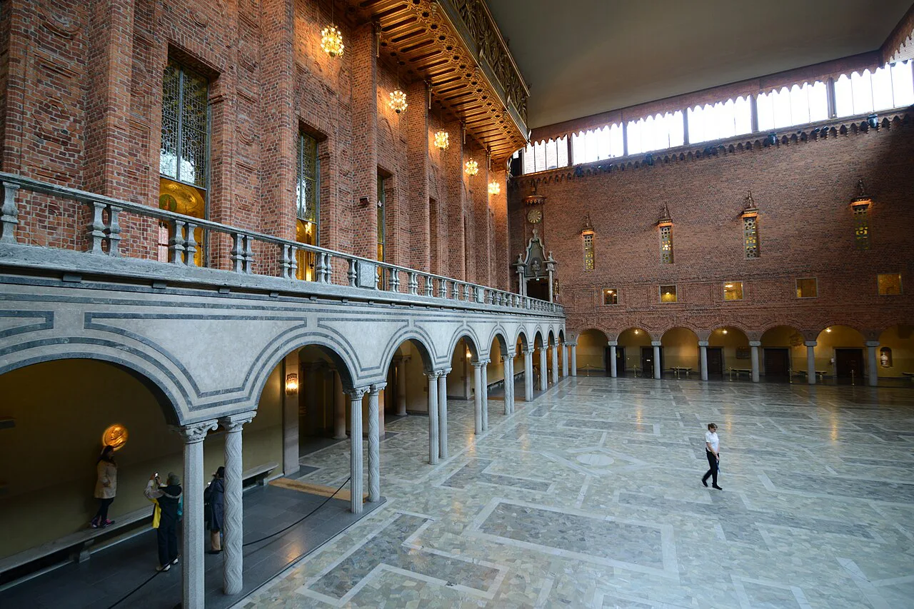 The Blue Hall of Stockholm City Hall.