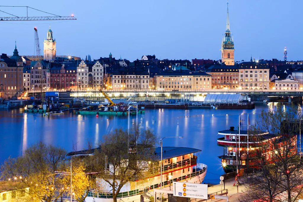 Gamla Stan at dusk, Stockholm.
