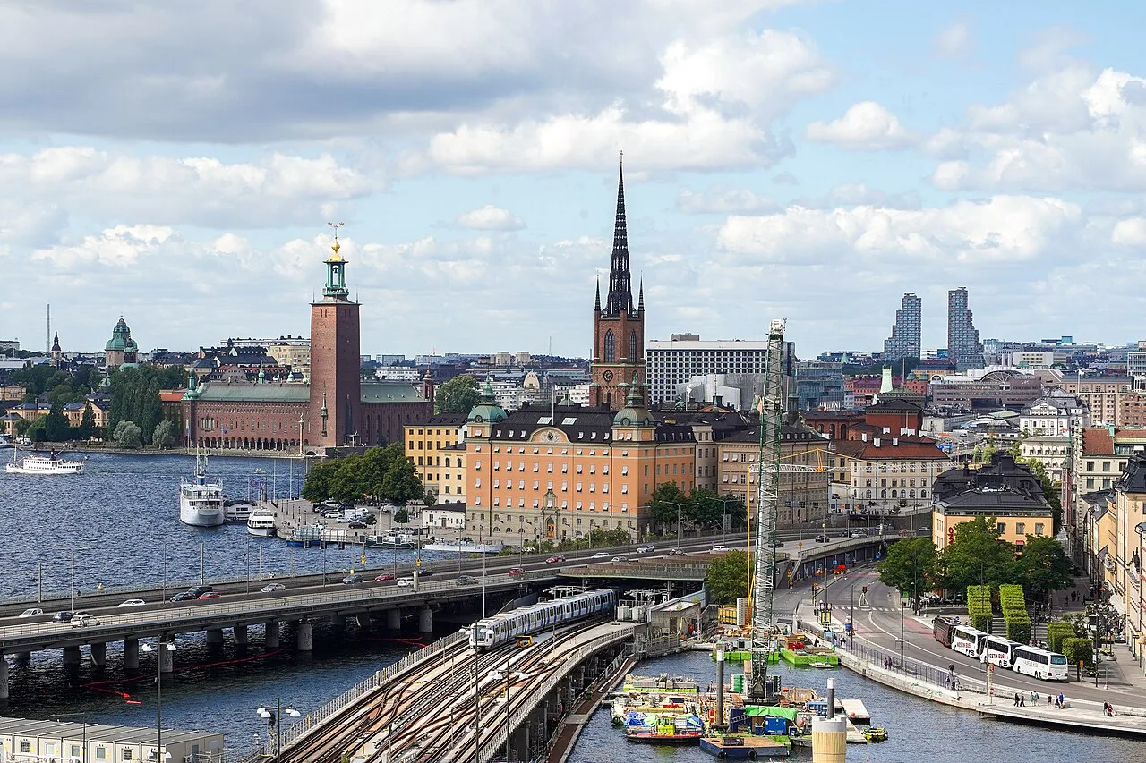 Gamla Stan and Riddarholmen from the Centralbron, Stockholm.
