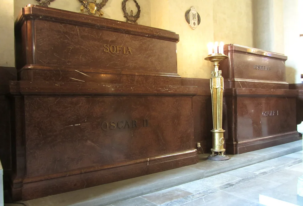 Royal tombs in Sofia Church, Stockholm.